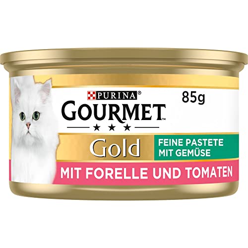 gourmet katzenfutter nass purina gourmet gold feine pastete mit forelle tomaten 12x85g