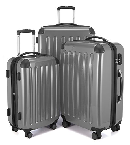 hauptstadtkoffer alex trolley-set 4 rollen 55/65/75 cm silber 135,74