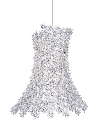 kartell bloom hängelampen, glasklar mit blumenmotiven
