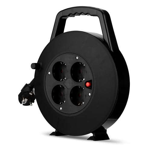Produktbild: REV Kabeltrommel 4-fach 5m mit Überhitzungsschutz, schwarz