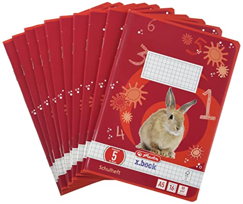 Produktbild: herlitz schulheft a5 lineatur 5 für klasse 2, 16 blatt, 10 stück