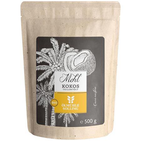 Produktbild: kokosmehl teilentölt 500g ölmühle solling ab 3,29 Euro statt 5 Euro