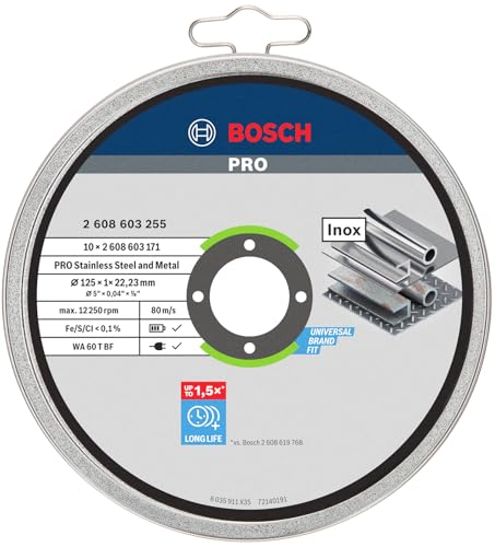 trennscheibe inox 125 mm bosch professional 10x wa 60 t bf 1,0 mm zubehör