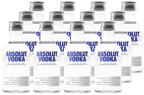 absolut vodka original miniatur 12er pack 12x50ml prime