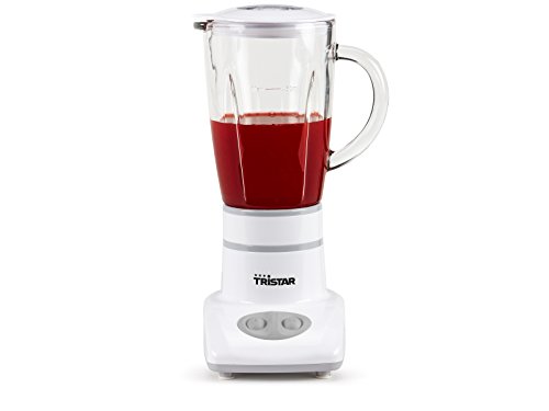 Produktbild: tristar bl-4431 mixer mit edelstahlklingen, 2 geschwindigkeiten, 450 ml glaskanne