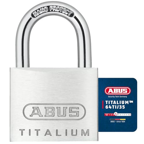 abus vorhängeschloss titalium 64ti/35 gleichschließend gehärteter stahlbügel level 4