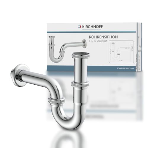 kirchhoff röhrensiphon ablaufgarnitur siphon für waschbecken waschtisch 1 stück