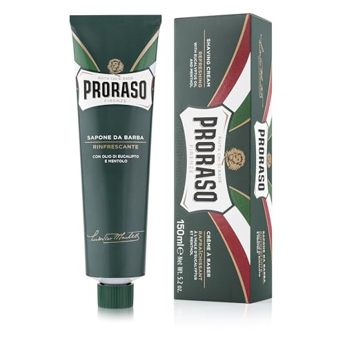 proraso rasiercreme tube 150 ml eukalyptusöl menthol erfrischend grün made in italy