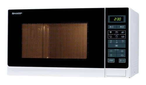 sharp mikrowelle r-342 w 25 l 900 w 8 programme auftaufunktion timer led-display