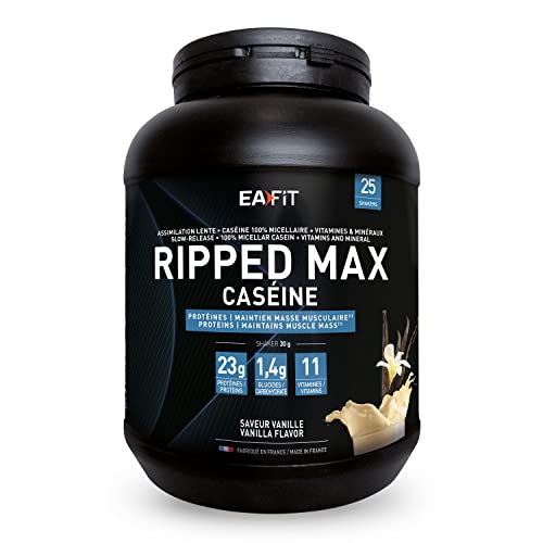 Eatfit Ripped Max Casein, 750g, Vanille, mizellares Casein, proteinreich, zuckerarm