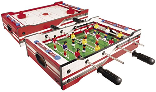Carromco Flip-XM 2 in 1 Spieltisch  Kicker & Gleithockey drehbar mit Zubehör