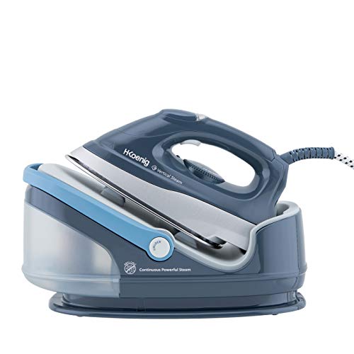 h.koenig v5i dampfbügeleisen 2400w, 6 bar, 100g/min, keramiksohle, 1,7l wassertank