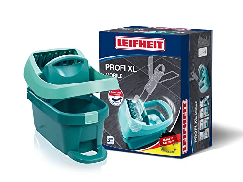 leifheit wischtuchpresse profi xl, mit fußbedienung, 8 liter eimer, rückenschonend