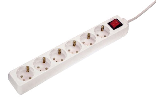6-fach steckdosenleiste as - schwabe mit schalter und 1,4 m kabel, 5,49