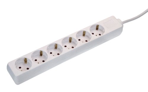 as - schwabe 6-fach steckdosenleiste 230 V 16 A mit 1,4 m leitung und erhöhtem schutz