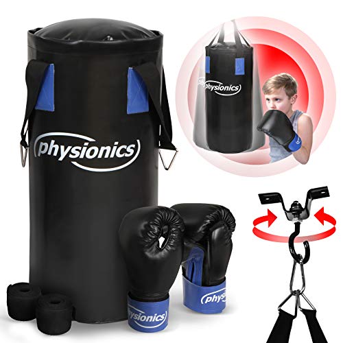 Produktbild: boxsack-set kinder physionics mit boxhandschuhen 8oz, 55 cm, 10 kg, gefüllt
