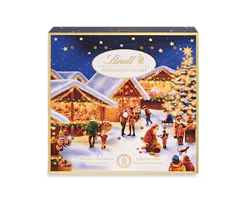 weihnachtsmarkt mini-adventskalender von lindt, schokolade geschenke