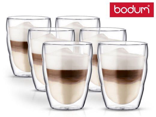 bodum pilatus doppelwandige gläser 0,25l 6er set für 16,95 euro statt 37 euro