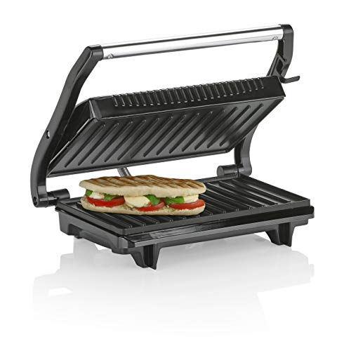 tristar kontaktgrill sandwich maker 700 watt edelstahl antihaftbeschichtet isolierte griffe 22,5 x 14 cm