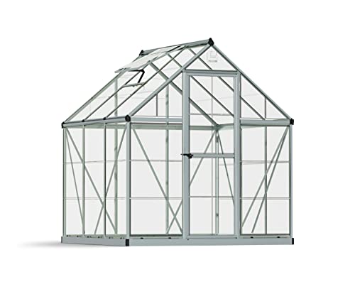 canopia by palram gewächshaus klein 6x6 aluminium silber polycarbonat uv-beständig