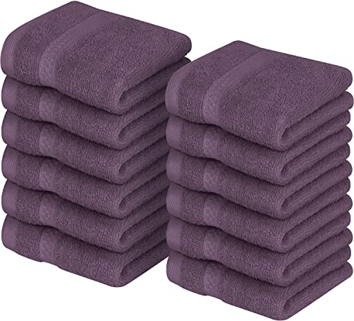 seiftücher 30x30 cm 12er pack von utopia towels aus 100% baumwolle pflaume