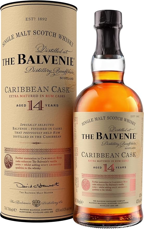 Produktbild: Balvenie Caribbean Cask 14 Jahre Single Malt Scotch Whisky 0,7l 43%