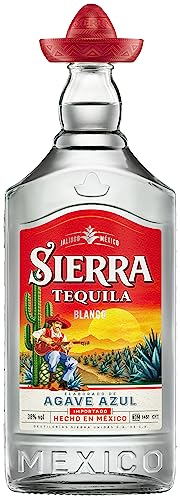 Tequila Blanco Sierra 1000 ml - original aus Mexico mit rotem Sombrero
