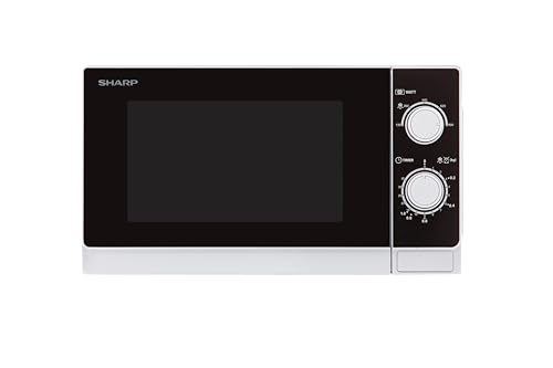 sharp mikrowelle 800 w 20 l timer gewicht und zeiteinstellung abtauen weiß