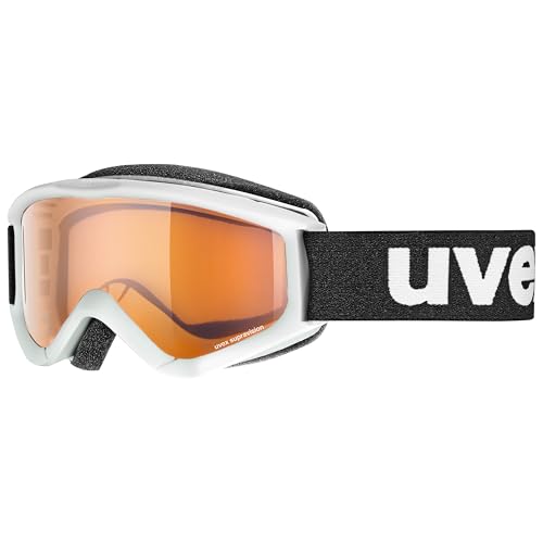 Uvex Speedy Pro Kinderbrille - 100% UV-Schutz, Anti-Fog, white/lasergold