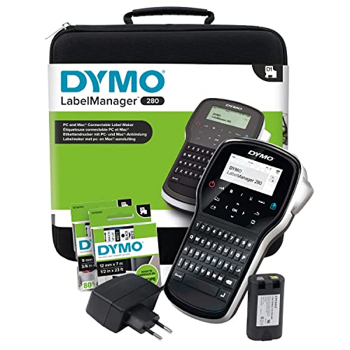 dymo labelmanager 280 tragbares etikettiergerät mit QWERTZ tastatur und schnittstelle