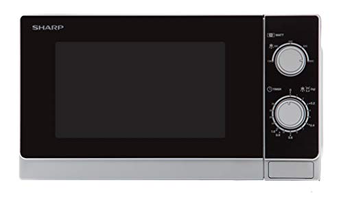 sharp r200inw mikrowelle 20 l 800 w 5 leistungsstufen glasdrehteller silber