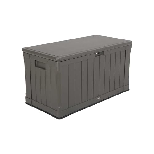 auflagenbox 440 liter lifetime kissenbox braun 64x128x67 cm kunststof gartenutensilien