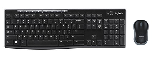 logitech mk270 kabelloses tastatur-maus-set, qwertz, 2,4 ghz, schwarz