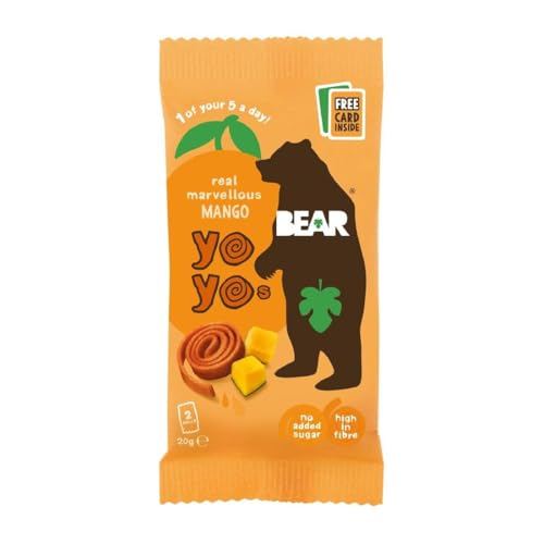 BEAR Fruchtrollen Mango | 100% natürliche Inhaltsstoffe | 18 x 20g