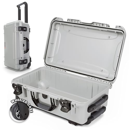 nanuk 935 hartschalenkoffer wasserdicht mit rädern silber leer