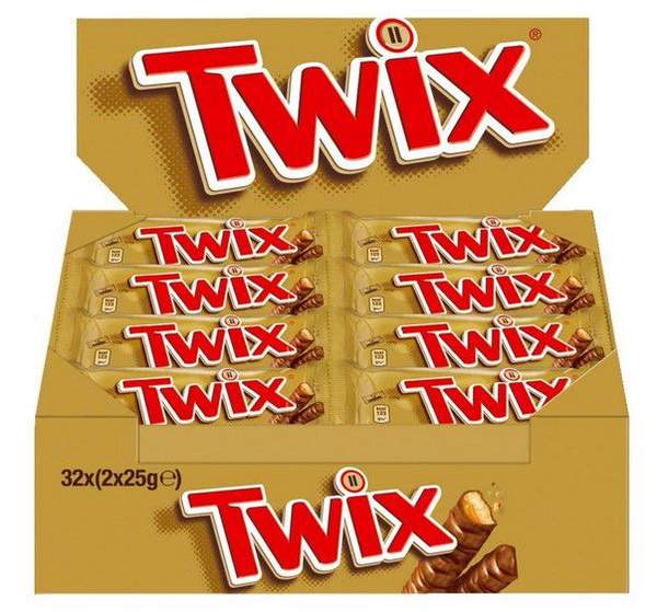 twix 32x 50g schokoriegel im pack für 16 statt 21