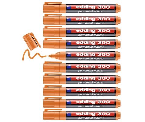 edding 300 permanentmarker 10er set orange rundspitze 1,5-3 mm für 5,24