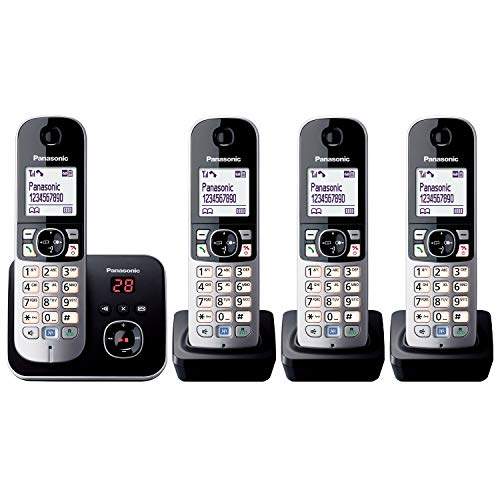Produktbild: panasonic festnetztelefon kx-tg6824gb mit 4 mobilteilen und anrufbeantworter