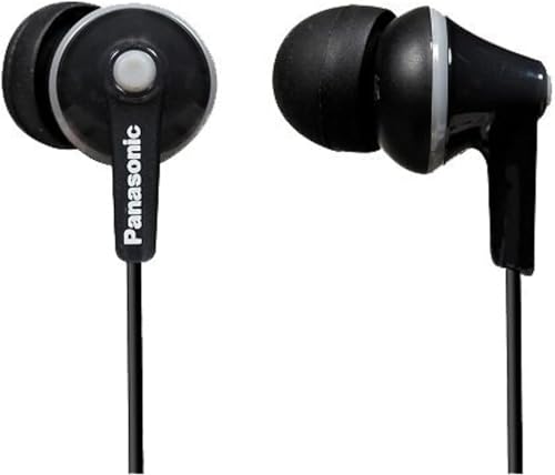 Panasonic RP-HJE125E-K In-Ear-Kopfhörer, kabelgebunden, kraftvoller Klang