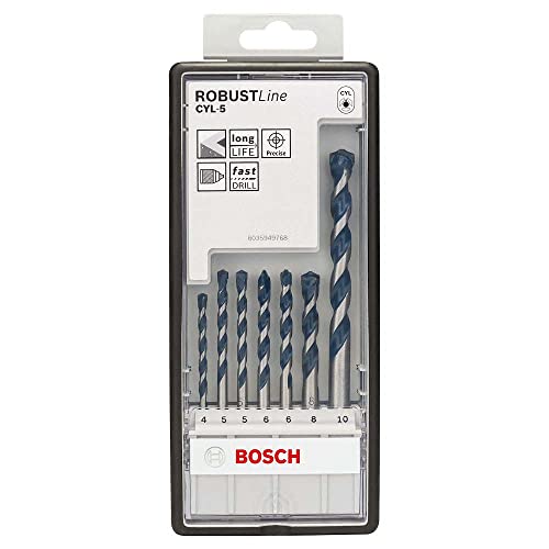 bosch professional betonbohrer set 7 tlg 4-10 mm für schlagbohrmaschine