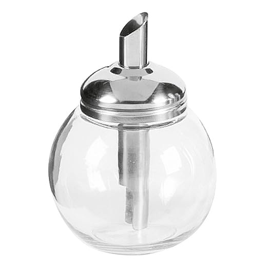 zuckerdosierer aps 40490 aus glas mit edelstahl schraubdeckel, 150 ml,  8,5 cm