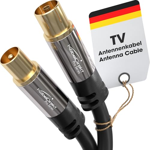 KabelDirekt antennenkabel 1m koax stecker zu kupplung 75 ohm für tv radio dvb-t dvb-c dvb-s