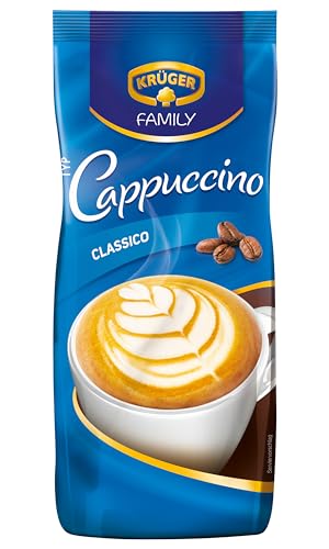 krüger cappuccino classico, aromatisches getränkepulver mit löslichem kaffee, 500 g