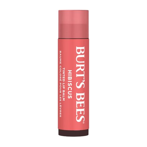 Burts Bees Tinted Lip Balm Hibiscus - natürlicher Lippenbalsam, Pflege