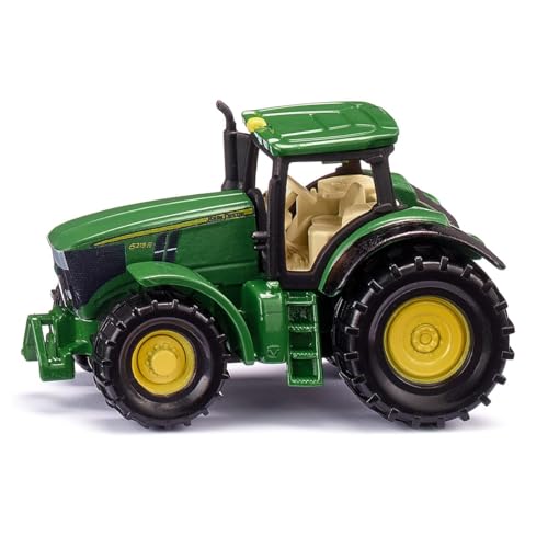 siku 1064 john deere 6250r traktor grün metall kunststoff anhängerkupplung gummireifen