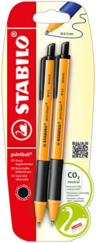 ballpoint pen stabilo pointball schwarz 2er pack