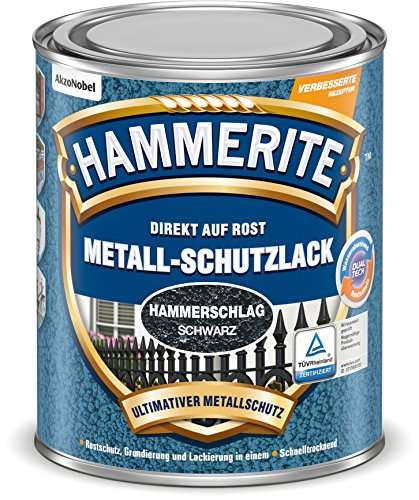 hammerite hammerschlag schwarz 750ml farbe - wetterbeständig, schutzfarbe