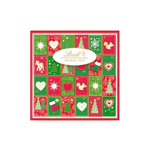 Lindt Adventskalender Schokolade Mini-Tisch Frohes Fest 2025
