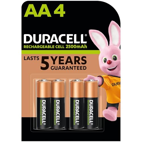 duracell rechargeable aa batterien 2500 mAh, 4er pack