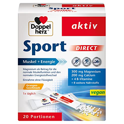 doppelherz sport direct, vitamin- und mineralstoffkombination für sportler, orange, 20 portionen